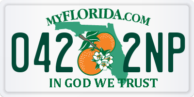 FL license plate 0422NP