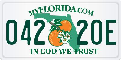 FL license plate 0422OE