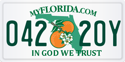 FL license plate 0422OY