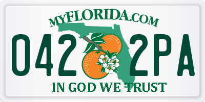 FL license plate 0422PA