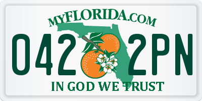 FL license plate 0422PN