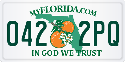 FL license plate 0422PQ
