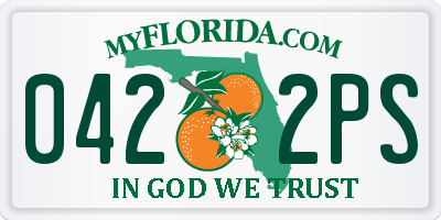 FL license plate 0422PS