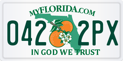 FL license plate 0422PX