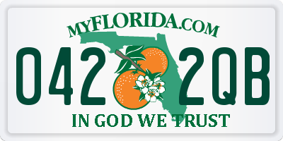 FL license plate 0422QB