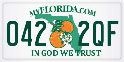 FL license plate 0422QF