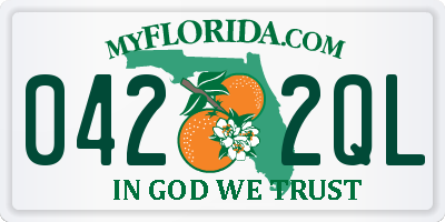 FL license plate 0422QL