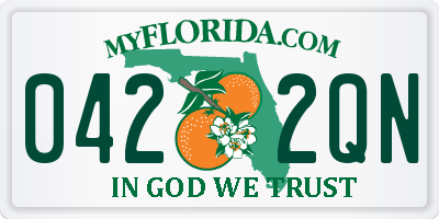 FL license plate 0422QN