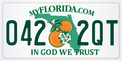 FL license plate 0422QT