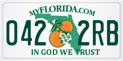 FL license plate 0422RB