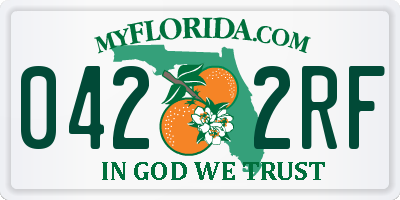 FL license plate 0422RF