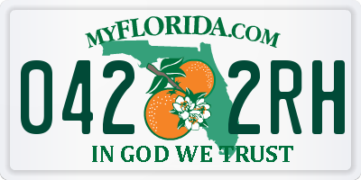 FL license plate 0422RH