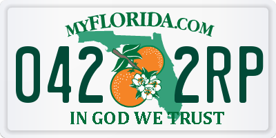 FL license plate 0422RP