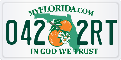 FL license plate 0422RT