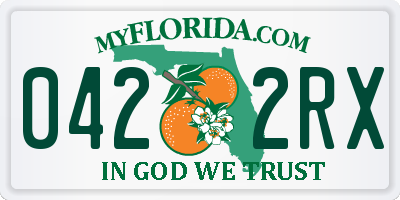 FL license plate 0422RX