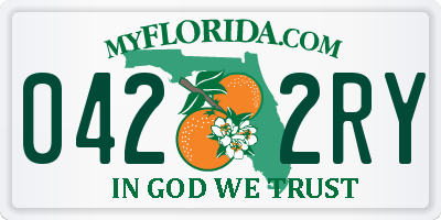 FL license plate 0422RY