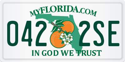 FL license plate 0422SE