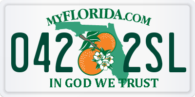 FL license plate 0422SL