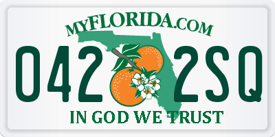 FL license plate 0422SQ