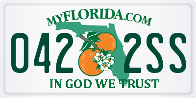 FL license plate 0422SS