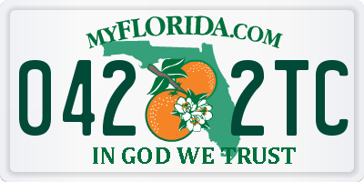FL license plate 0422TC