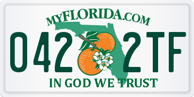 FL license plate 0422TF