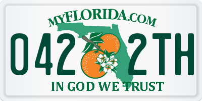 FL license plate 0422TH