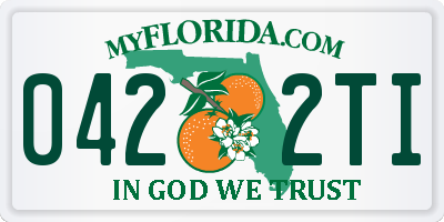 FL license plate 0422TI