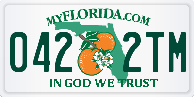FL license plate 0422TM