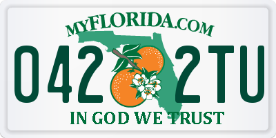 FL license plate 0422TU