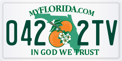 FL license plate 0422TV
