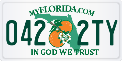 FL license plate 0422TY