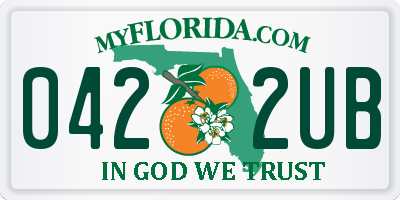 FL license plate 0422UB