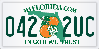 FL license plate 0422UC