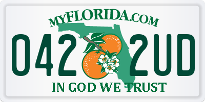 FL license plate 0422UD