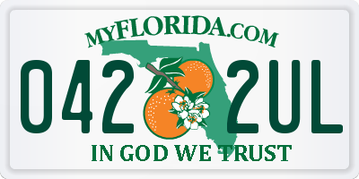 FL license plate 0422UL
