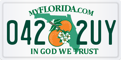 FL license plate 0422UY