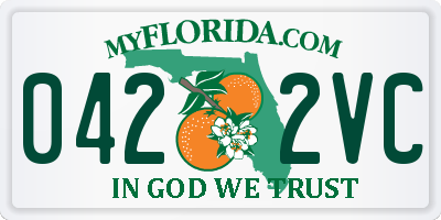 FL license plate 0422VC
