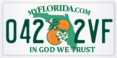 FL license plate 0422VF