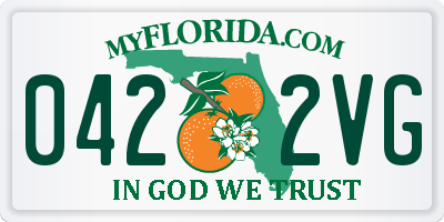 FL license plate 0422VG