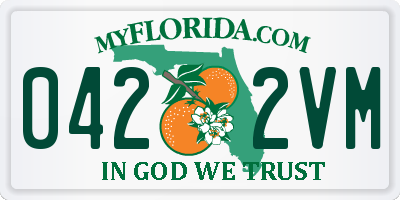 FL license plate 0422VM