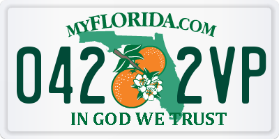 FL license plate 0422VP