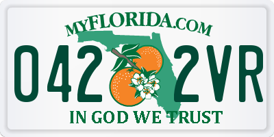 FL license plate 0422VR