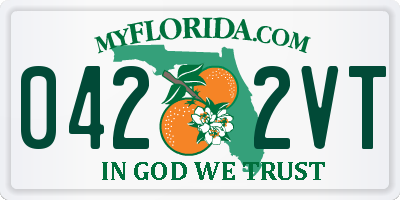 FL license plate 0422VT