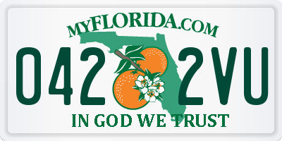 FL license plate 0422VU