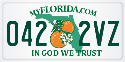 FL license plate 0422VZ
