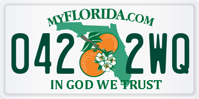 FL license plate 0422WQ