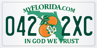 FL license plate 0422XC
