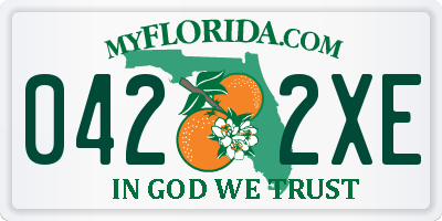 FL license plate 0422XE