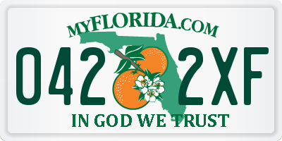 FL license plate 0422XF